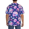 thumbnail image 3 of Sikiie colorful Skull mushroom rainbow Men's Wrinkle Free Untucked Cuban Shirt Business Casual Button Down Shirts Short Sleeve ShirtXX-Large, 3 of 5