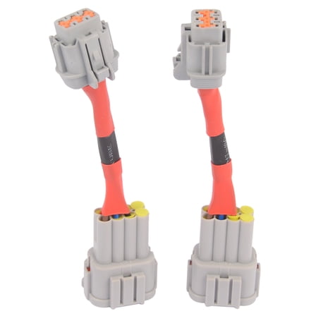 GELUOXI 2x Headlight Conversion Adapters HID Wiring 8 to Halogen 6 for Nissan 350Z 3.5L V6 2003 2004 2005