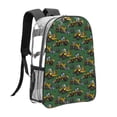 thumbnail image 3 of Zufioo Scraper Print Transparent Backpack, 16-inch PVC Waterproof Schoolbag, Suitable for Campus Work and Travel, Unisex, 3 of 7