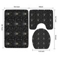 thumbnail image 3 of Black Gothic Sun Moon Star Pattern Bathroom Rugs Sets 3 Piece,Toilet Cover Set,Absorbent Non Slip Bathroom Mats Sets with U-Shaped Contour Rug Toilet Rug Set, 3 of 5