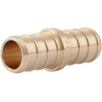 SharkBite UC008LFA10 1/2" Coupling PEX Barb Fitting 10-Pack, Brass