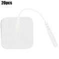 thumbnail image 2 of 20 piezas de 4 x 4 cm, 2,0 orificios, almohadillas de electrodos para fisioterapia, parches de electrodos de silicona no tejidos, accesorios adhesivos con pasador de contacto, 2 of 15