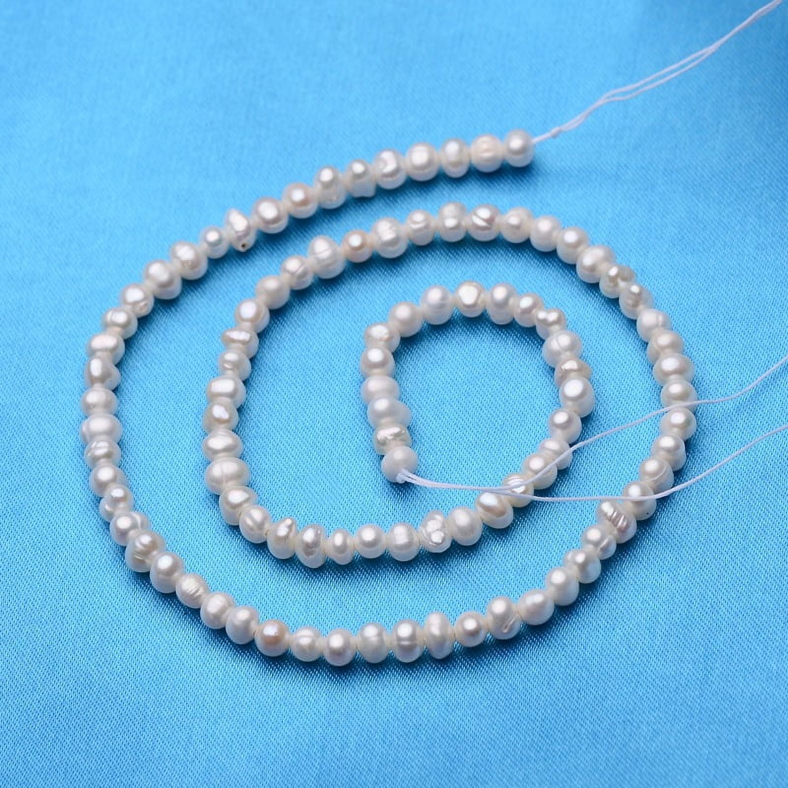 Potato Natural Cultured Freshwater Pearl Beads Strands Creamy White 3~4mm Hole: 0.8mm about 100pcs/strand 13.3 inch~14.1 inch