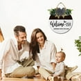 thumbnail image 4 of Eveokoki 11" Welcome Sign for Front Door Farmhouse Porch ,Round Wooden Hanging Sign for Housewarming gift Christmas Decor Outdoor Indoor, 4 of 5