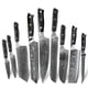 thumbnail image 1 of Juego de 9 Cuchillos de Cocina, Juego de Cuchillos de Chef Japonés, Damasco, Acero Inoxidable, Punta Completa, Cuchillo Statoku, Cuchillos para Cortar, Cuchillo para Cortar, 1 of 8