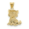 thumbnail image 3 of 14k Yellow Gold Polished Moveable Cat Pendant Charm, 3 of 4