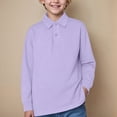 thumbnail image 2 of 3-4T Toddler Boys Dressy Shirts Long Sleeve Button Up Oxford Shirts 18Months to 17 Years Casual Solid Color School Uniform Kids Tops, 2 of 5