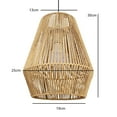 thumbnail image 2 of Woven Pendant Light Shade Rope Rattan Basket Chandelier Lamp Shade Rustic Weave Weave Ceiling Fixture Lamp Cover Farmhouse Chandelier for Living Room Bedroom Hallway Decor Khaki, 2 of 5