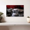 thumbnail image 2 of Elephant Stock Red Forest Waterfall Wall Art - Horizontal Canvas Wall Art - Living Room Wall Decor - Photography Nature Canvas - Brown And Red Decor - 12" x 8", 2 of 8