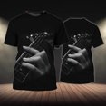 thumbnail image 1 of Guitar Instrumental Pattern Summer Men's T-Shirt Hip Hop Casual 3d Printed Personality Round Neck Comfortable Short Sleeve Top, 1 of 5