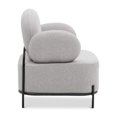 thumbnail image 2 of HomeRoots 520669 33 x 33.5 x 24.8 in. Grey & Black Fabric Cushioned Arm Chair, 2 of 10