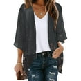 thumbnail image 5 of Hvyesh Women's Lightweight Open Front Cardigans Casual Summer 3/4 Sleeve Boho Cover Up Flowy Floral Print Kimono Tops, 5 of 5