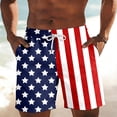 thumbnail image 2 of Tfken 4Th Of July Summer Shorts For Men 250Th Anniversary America Independence Day Drawstring Stripe Shorts With Pockets Patriotic Male Casual Clothes Red, 2 of 5