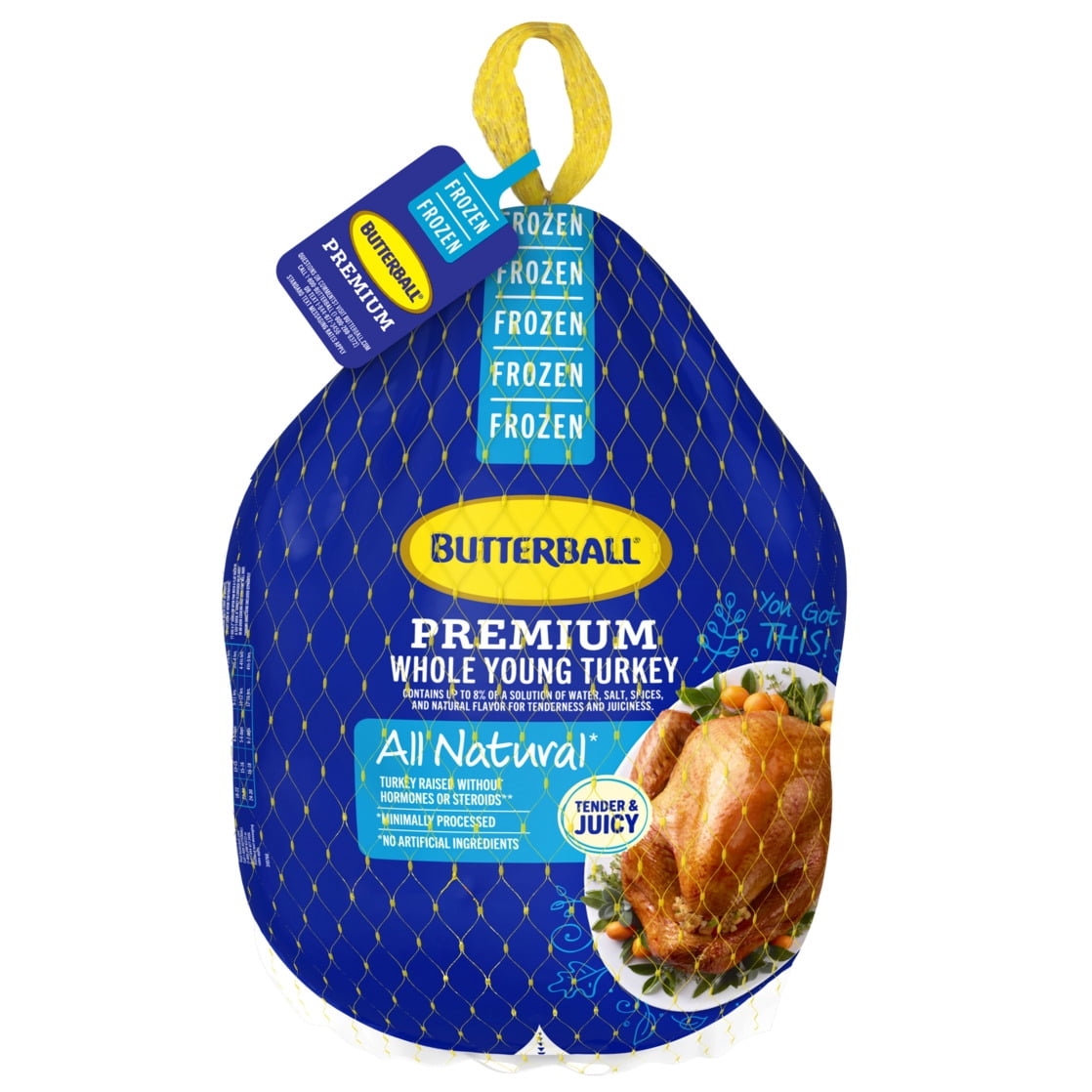 Butterball Frozen Whole Turkey, All Natural, 10-16 lbs., Serves 7-11