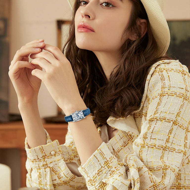 Bomieux Women's Retro Square Analog Watch with Leather Strap photo 6