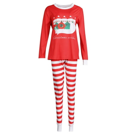 

Urobanpeeg Matching Family Pajamas Set Christmas Santa Print Trouser Baby Romper