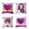 thumbnail image 3 of Funda de almohada de lino de árbol púrpura cubierta púrpura del amortiguador del algodón de la vendimia del árbol de la cubierta de la decoración casera # 1 # 1 Magideal Funda de almohada de lino de árbol púrpura, 3 of 7