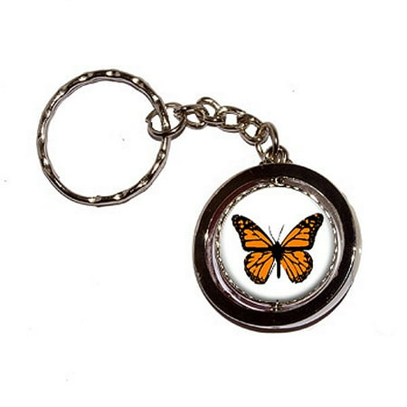 - Monarch Butterfly Spinning Circle Keychain