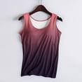 thumbnail image 4 of Women Built-in Bra Tank Tops Casual Sleeveless Shirts Lightweight Breathable Camisole Yoga Tanks Tops Gradient Printing Undershirt, 4 of 5