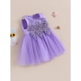 thumbnail image 3 of Bagilaanoe Toddler Baby Girls Formal Dress Sleeveless A-line Princess Dresses 6M 12M 18M 24M 3T 4T 5T Kids Lace Tulle Dress for Wedding Birthday Party Gown, 3 of 8
