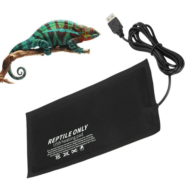 Reptile USB Heating Pad, Waterproof, FlameRetardant, Fast Heat Conduction. Long Service Life, Easy to Use. Ideal for Reptiles, Lizards, Turtles. With Power Supply, 7 Layers of