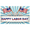 1A, variant on Decorative Design Happy Labor Day Banner Patriotic Stars American Flags for Holiday Event Indoor Outdoor