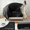 thumbnail image 5 of Full Size Comforter Sets Black, 7 Pieces Bed in a Bag Full, Complete Bedding Set Includes Comforter, Flat Sheet, Fitted Sheet, Pillowcases and Pillow Shams, Black, 5 of 18