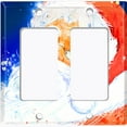 thumbnail image 6 of Metal Light Switch Plate Cover Festive Santa Claus Night Sky XMS020, 6 of 13