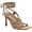 Beige, variant on INC Womens Black Strappy Woven Brayd Square Toe Stiletto Lace-Up Dress Heeled Sandal 8.5 M