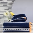 thumbnail image 3 of Freshee 8-Piece Bath Set, Navy Stripe/Navy Solid - Featuring Intellifresh Antimicrobial Technology, 3 of 6