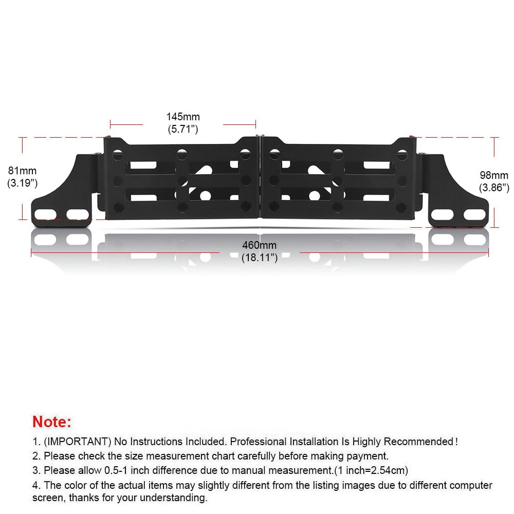 Universal Front Seat Brackets Multifunction Tactical Organizer Storage Tray