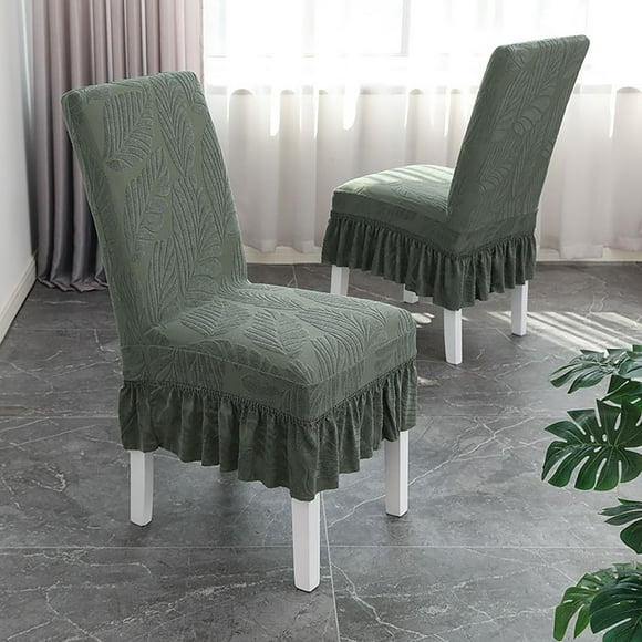 Housse de Chaise de Salle à Manger Élastique Universelle en Jacquard avec Design Jupe pour Hôtel Restaurant et Usage Domestique