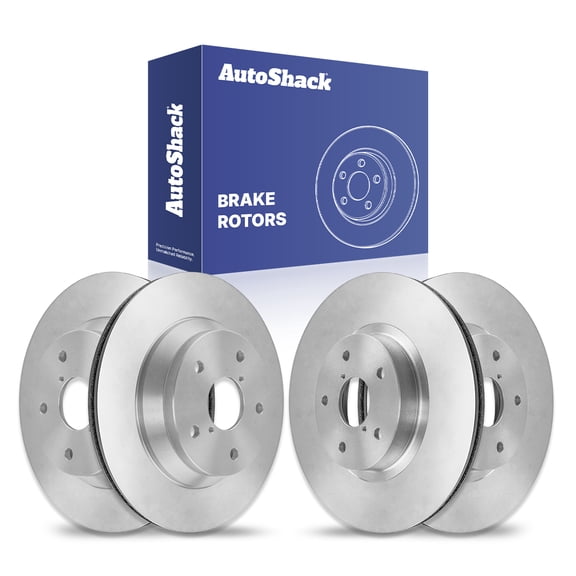 AutoShack Front Vented & Rear Vented Brake Rotors 4-PC Set Replacement for 2019-2024 Subaru Forester 2024-2026 Subaru Impreza