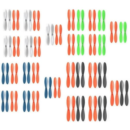 Image of HobbyFlip 5x Orange w/ Black Green Clear and Blue Propellers Compatible with Syma X2 6-Axis Quadcopter