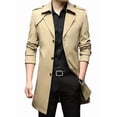 thumbnail image 2 of Men'S Versatile Trench Coat for Spring, Autumn, and Winter - Stylish and Functional Khaki M, 2 of 7