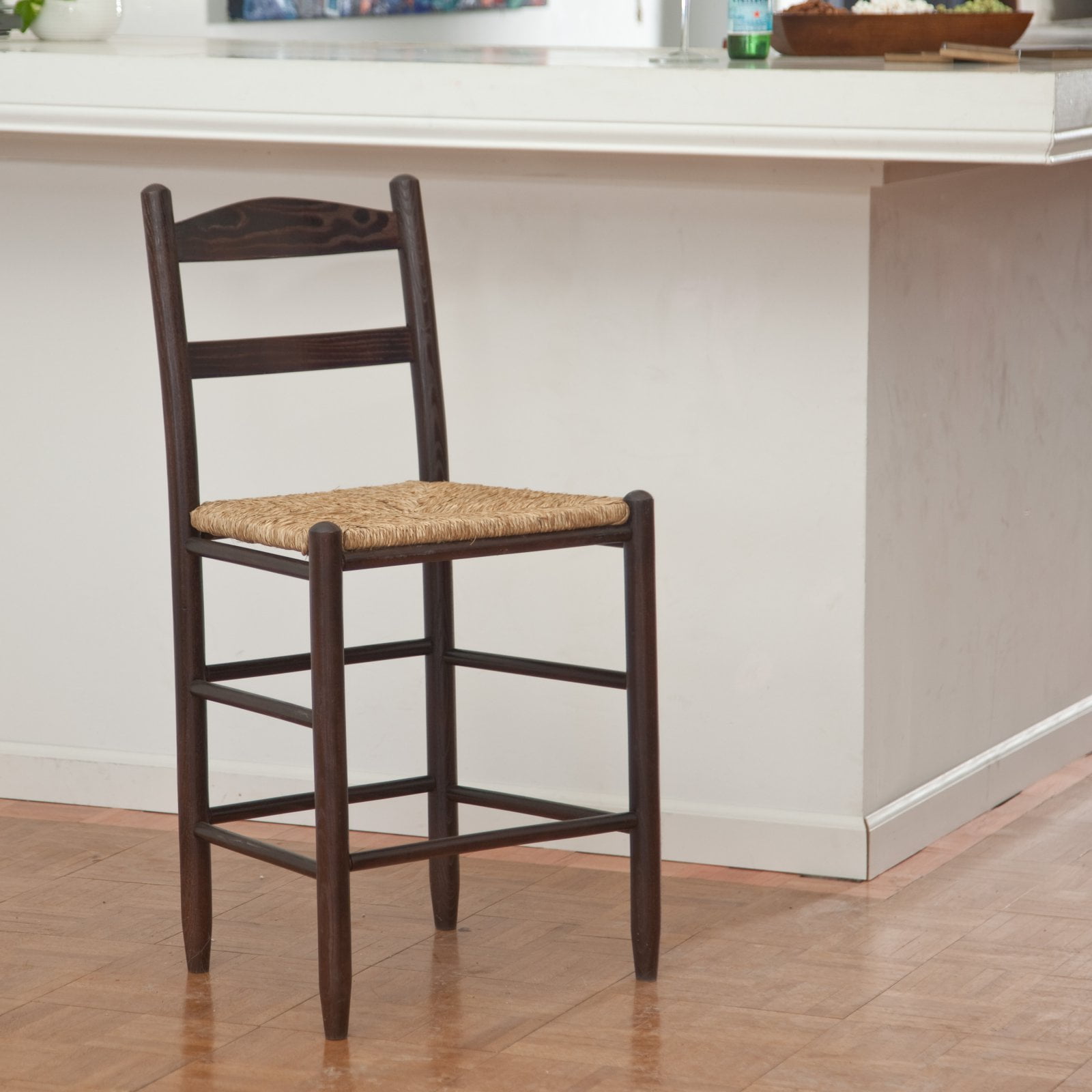 Dixie Seating Penrose 24 in. Shaker Style Ladder Back Counter Stool