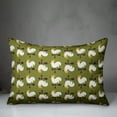 thumbnail image 2 of Creative Products Green Rooster Pattern 14x20 Spun Poly Pillow, 2 of 2