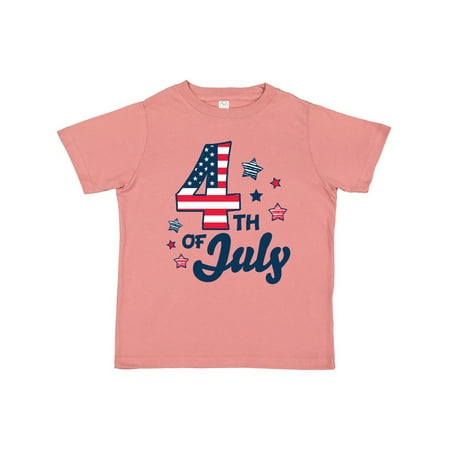 

Inktastic 4th of July with Striped Stars Gift Toddler Boy or Toddler Girl T-Shirt