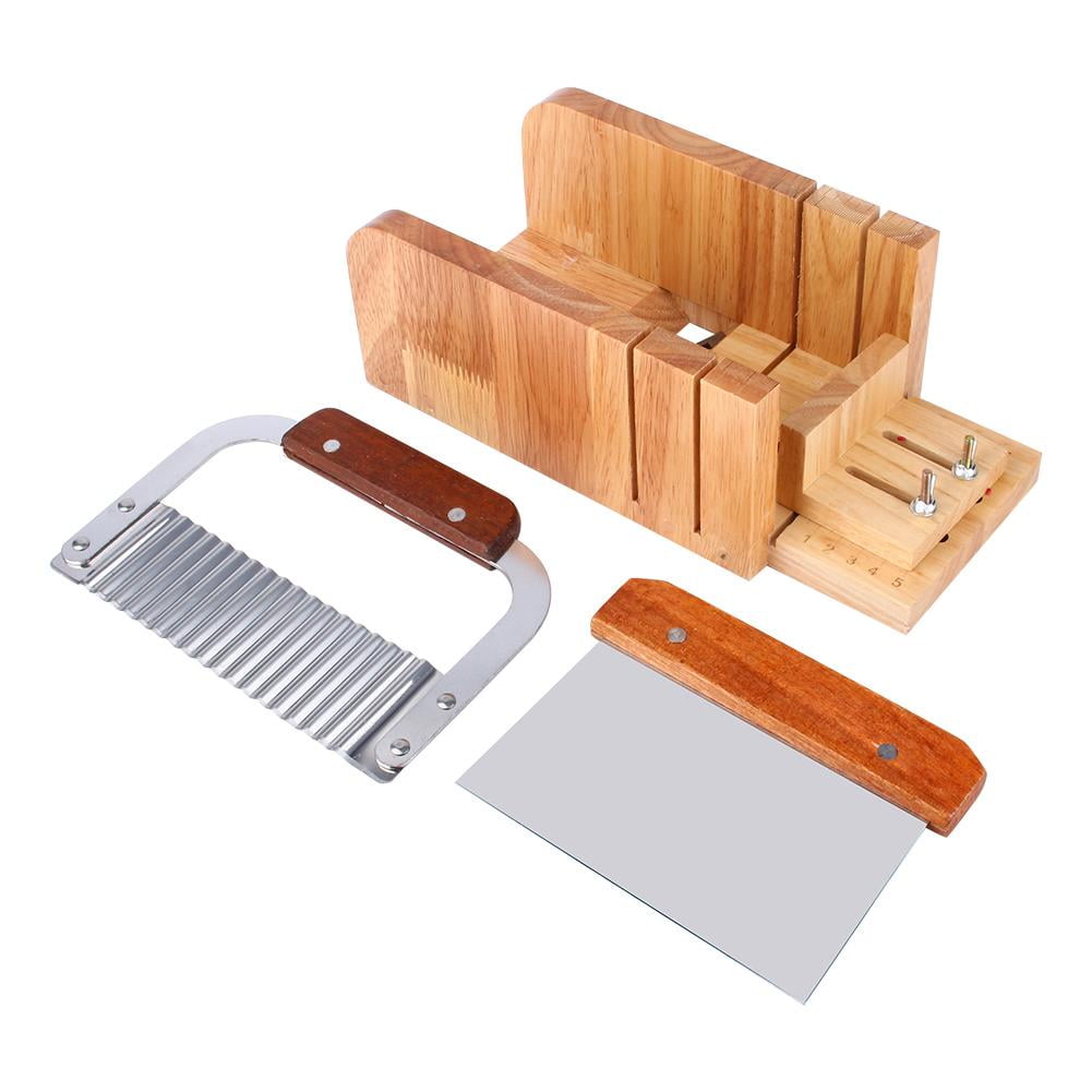 Tebru Soap Cutter, DIY Handmade Soap Tool Set Wooden Soap Loaf Mold