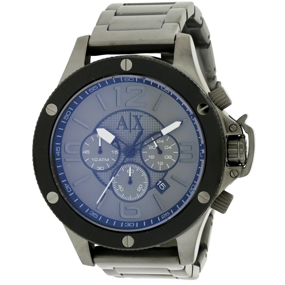armani exchange gunmetal watch