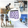 thumbnail image 4 of Uemuo Purple argyle Pattern Men's Boxer Briefs,Trunk Anti-Chafing,Comfortable, Durable, and Stylish Underwear-Small, 4 of 5