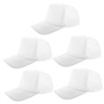 thumbnail image 6 of Toyvian 5Pcs White Blank Mesh Baseball Caps Sublimation Hats for Daily Use Lightweight Polyester Design, 6 of 8