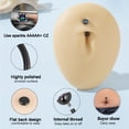thumbnail image 4 of 14G Titanium Floating Belly Button Rings for Women Flat Back Belly Rings 12mm Belly Piercing Jewelry, 4 of 5