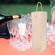 thumbnail image 2 of Caja de madera para botellas de vino, delicada y con asa (1 unidad). Ideal para regalo., 2 of 8