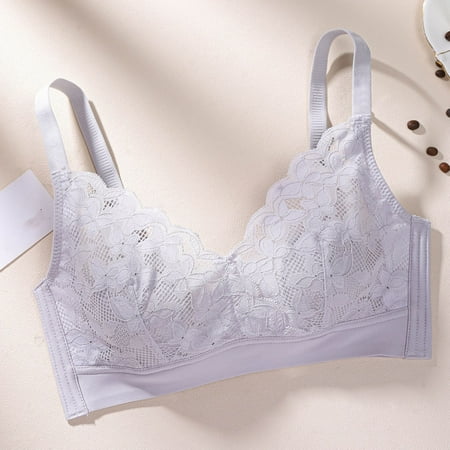 Budget-Friendly: Womens Bra  sujetador para mujer  Women s Thin Push Up Breathable Wireless Bra Lace Underwear SOPATENOR Purple S