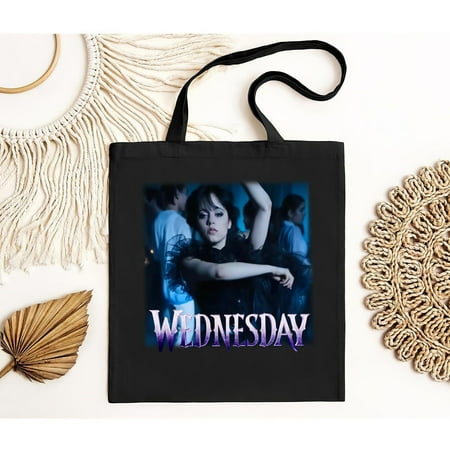 vintage Wednesday Womens Tote Bag Ladies Addams Dancing Scene Graphic in Black Netflix Series One Merchandise Top The Addams Family Gift  The soft-style t-Bag  custom Tote Bag Beautiful-TH21995