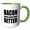 Green/White, variant on 3drose, Bacon Makes Everything Better, 11oz Two-tone Green Mug