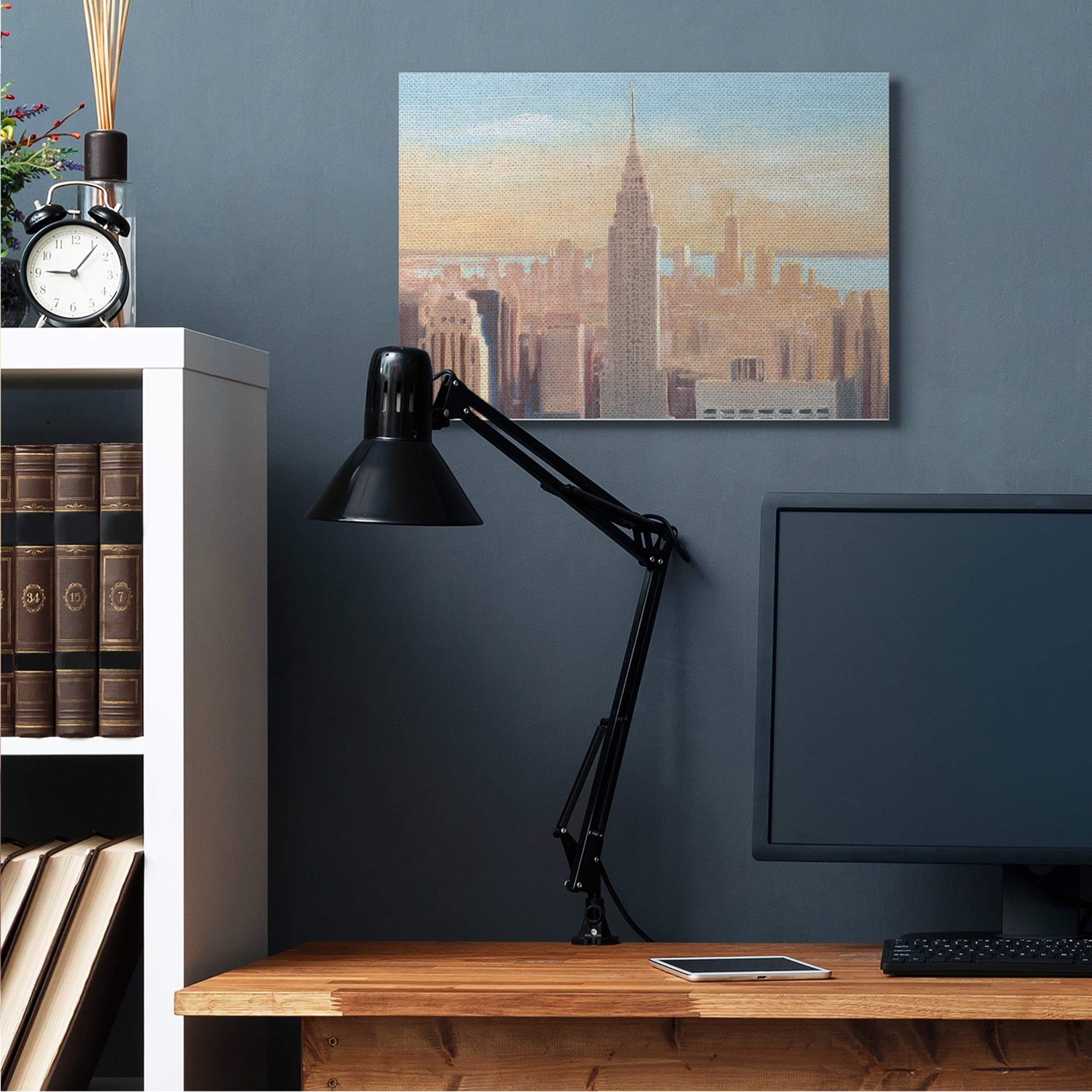 Stupell Industries Manhattan Cityscape at Dawn Urban Architecture Canvas Wall Art, 24 x 30, Design by James Wiens