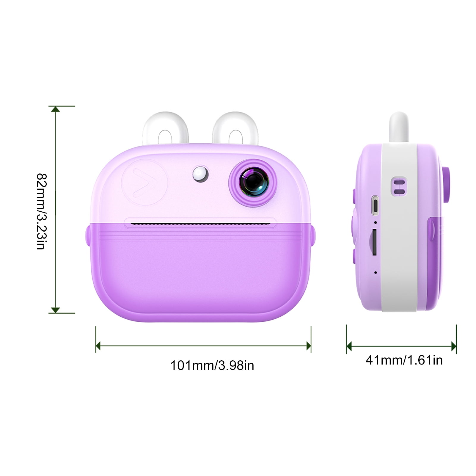 Kids Kids Camera  Thermal Printer 2.0 Inch Screen Photo Printer 48MP Rear Camera Support Timer Shooting Video Recording Thermal Inkless Printing With 1 White Print Paper