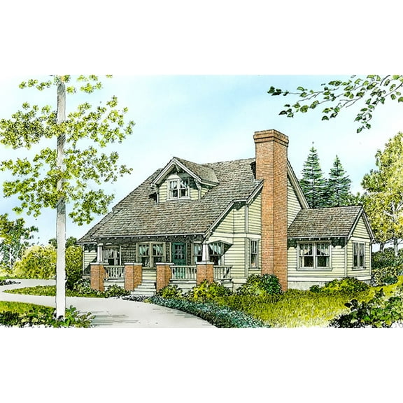 010-9: Traditional Country 3 Bed, 3 Bath Luxury Home Plan, 1690 Sq Ft: Full Blueprints with License to Build by Home Plan Marketplace - Lesuto